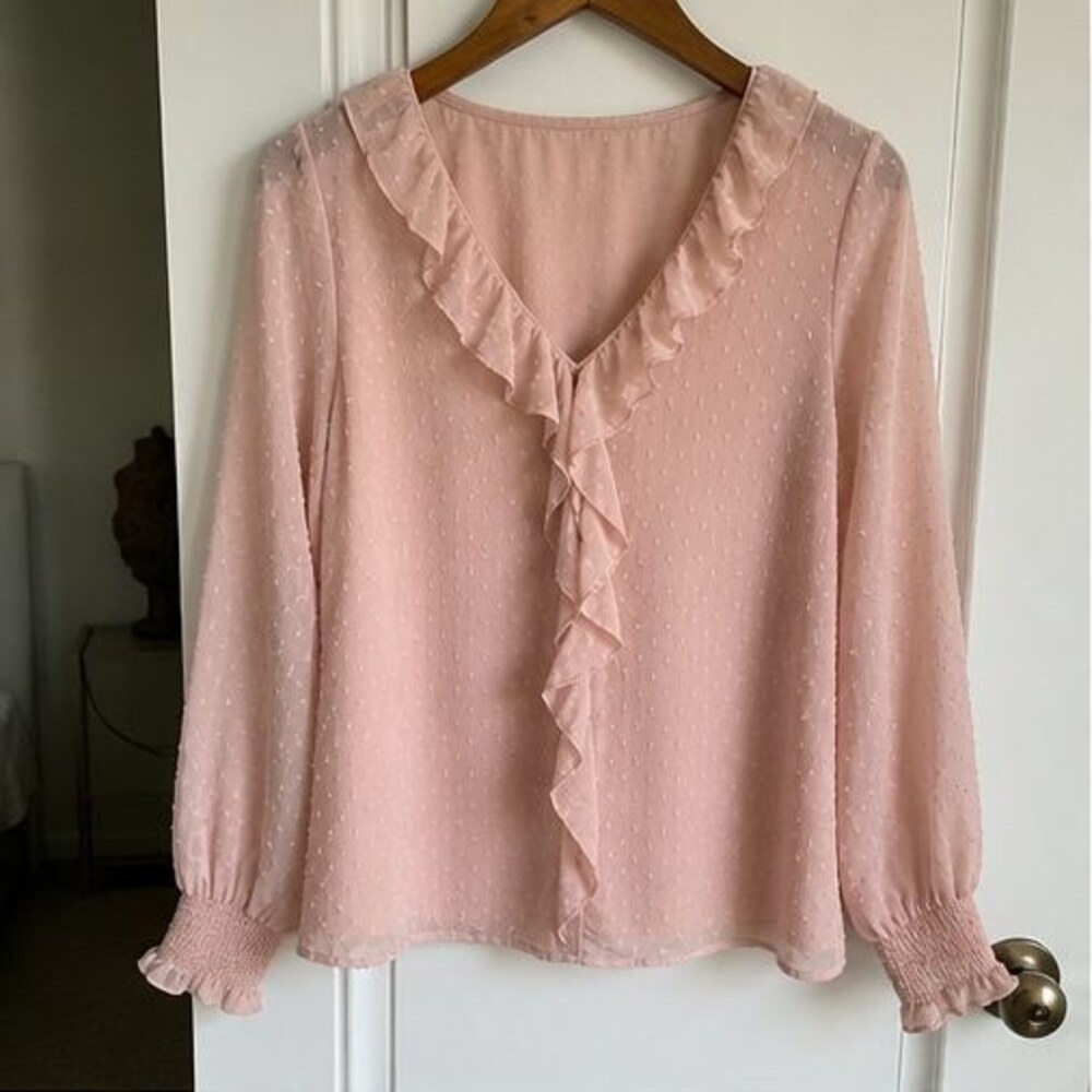 Burgundy V Neck Top